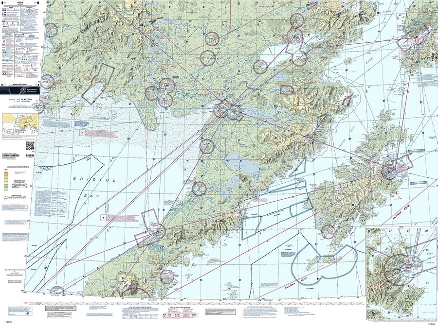 Extrait d'une carte aéronautique VFR
