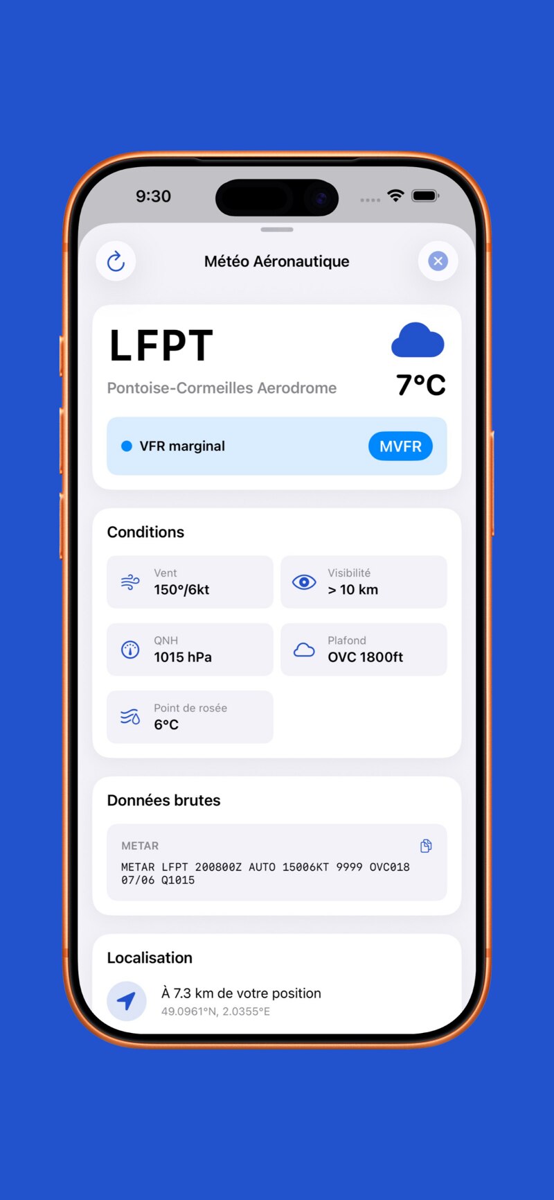 Capture d'écran AElog — Carnet de vol