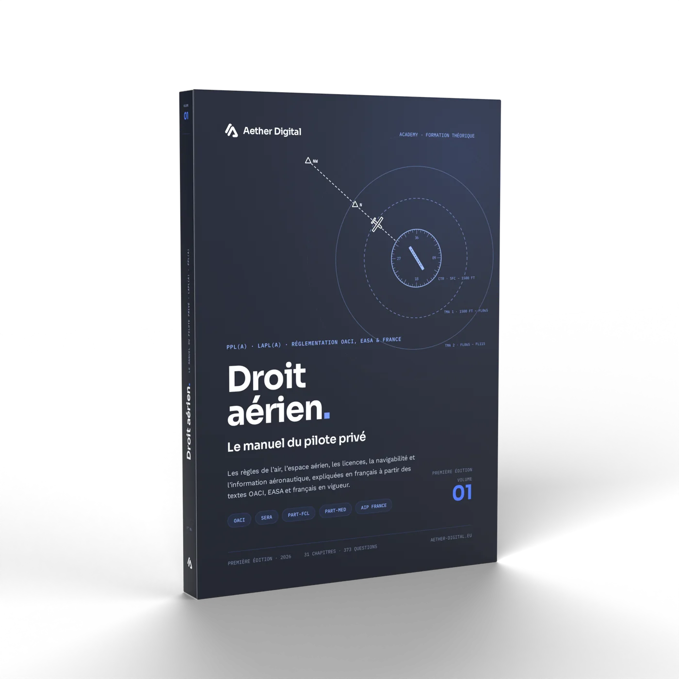 Le livre Droit aérien, couverture vue de trois quarts
