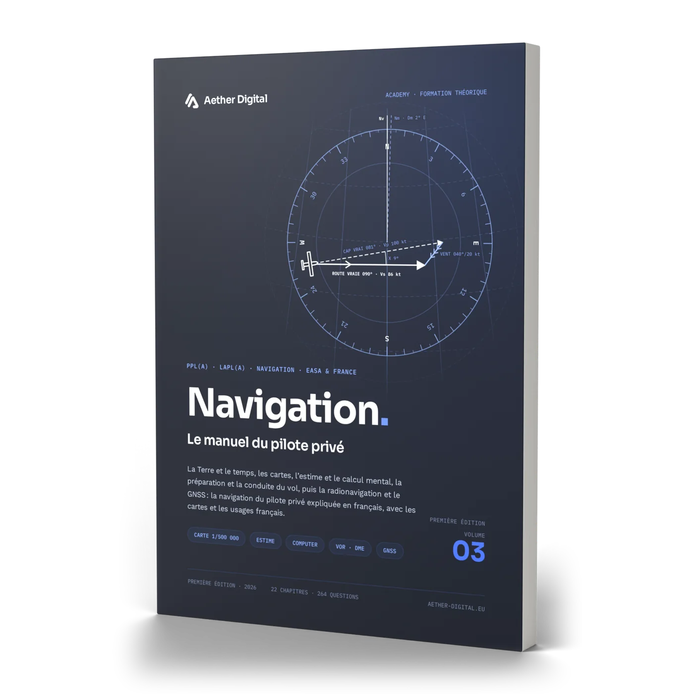 Le livre Navigation debout, vue de la tranche