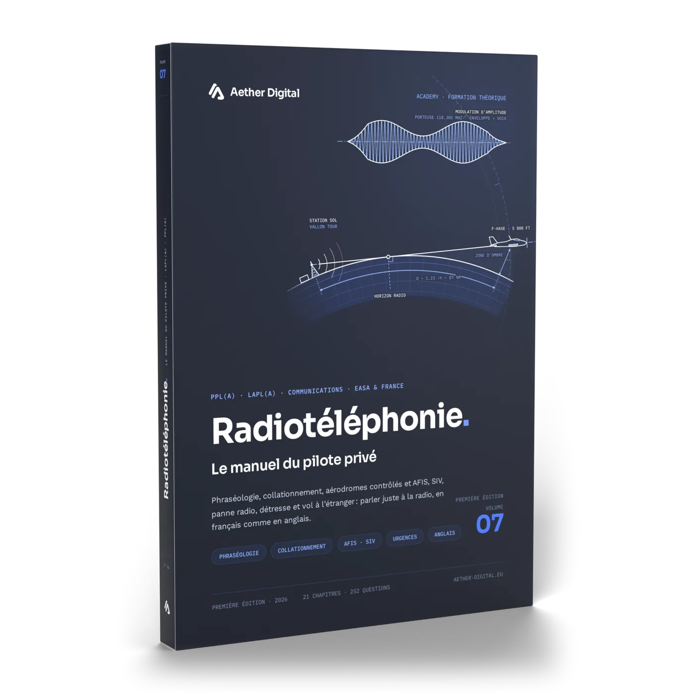 Le livre Radiotéléphonie, couverture vue de trois quarts