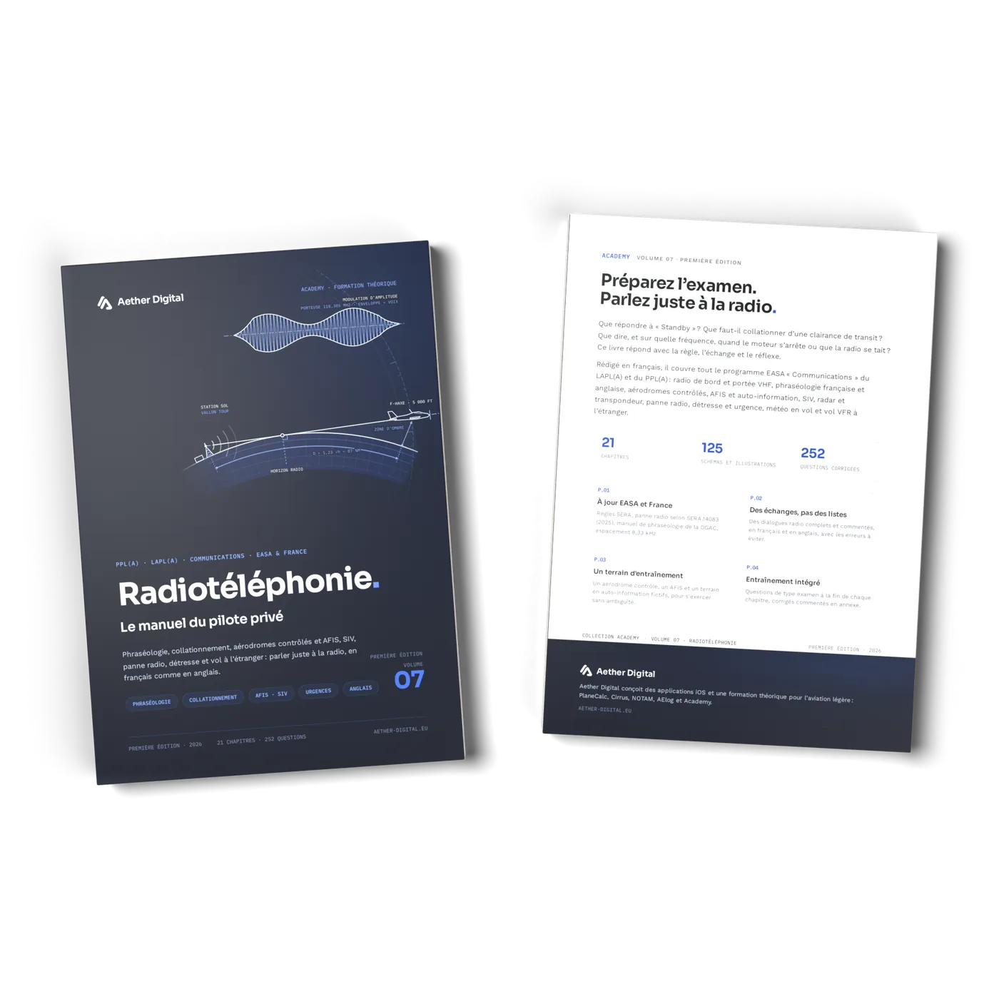 Couverture et quatrième de couverture du livre Radiotéléphonie